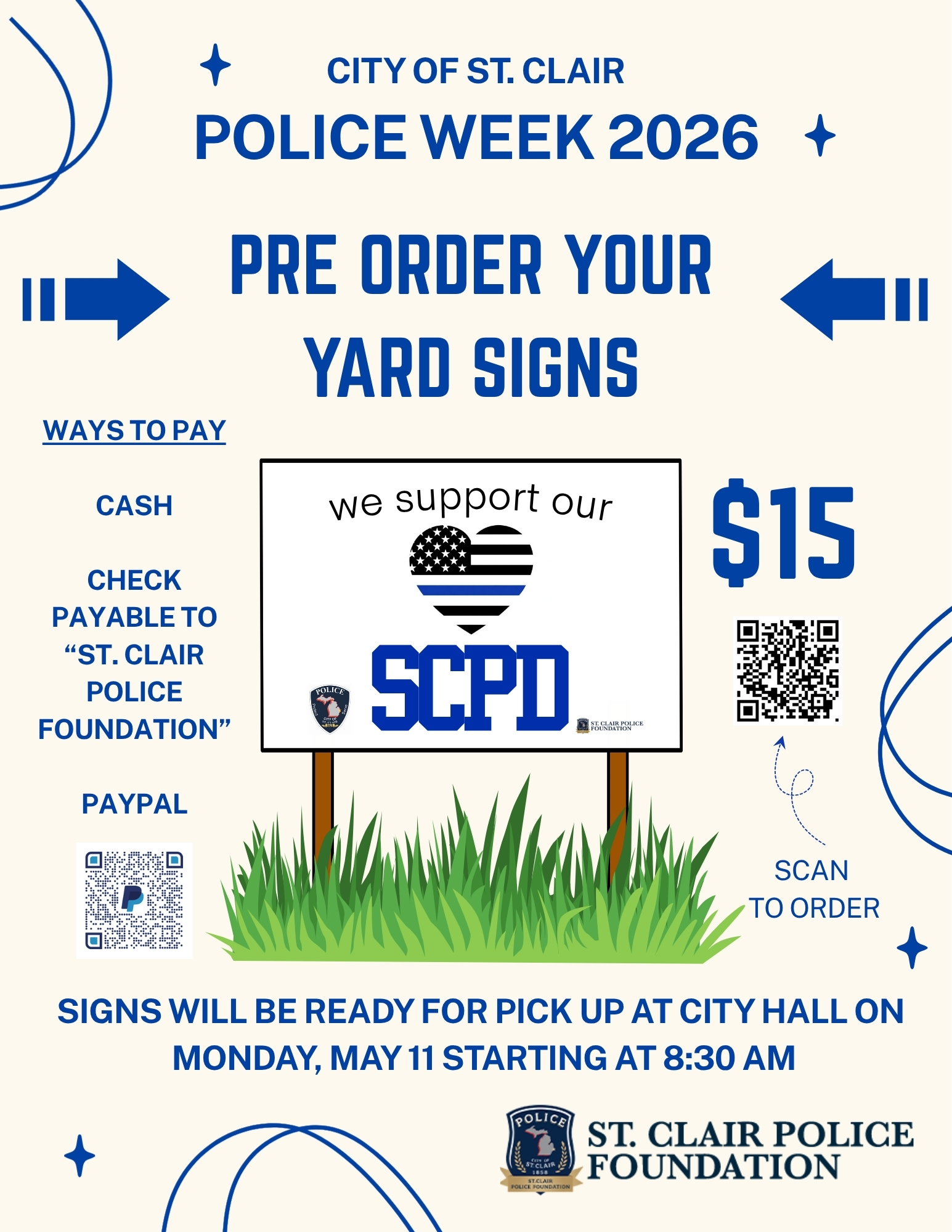 SCPD yard sign flyer 2026